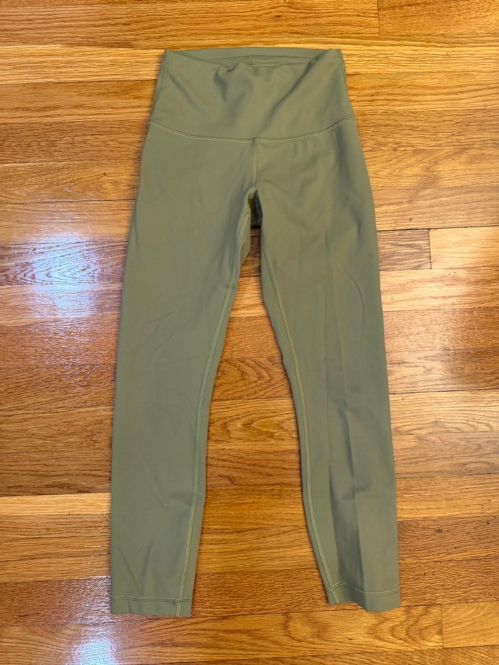 Lululemon Wunder Train High-Rise Crop 23" Bronze Green - Size 4